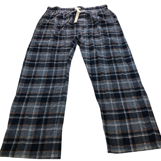 John Rocha Men's Loungewear Trousers Blue Checked Soft Cotton Nightwear XL