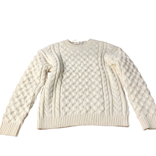 Cream Cable Knit Sweater Women's Size Small Soft Chunky Knit Jumper