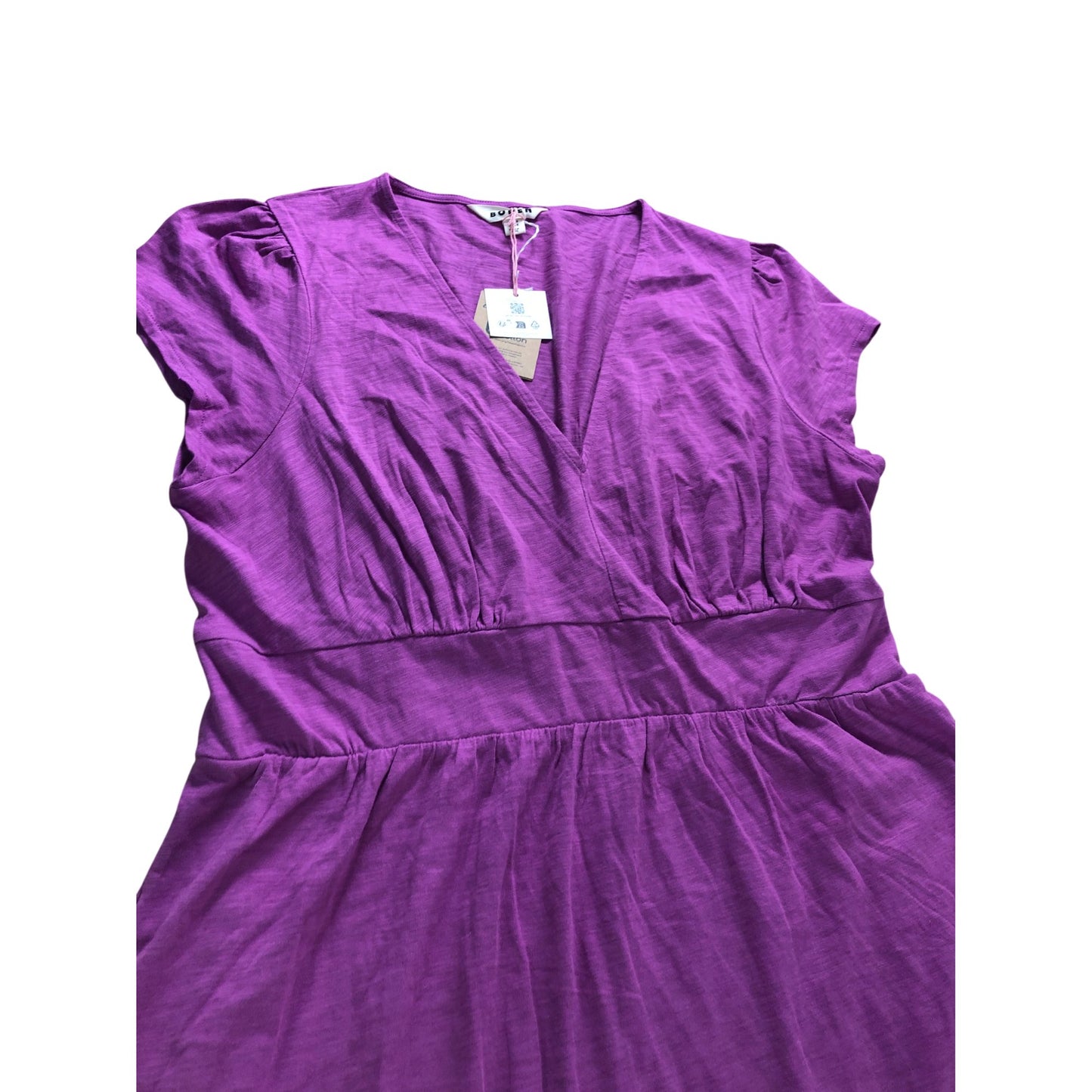 Boden Foxglove Purple Tiered Jersey Dress - Size 16