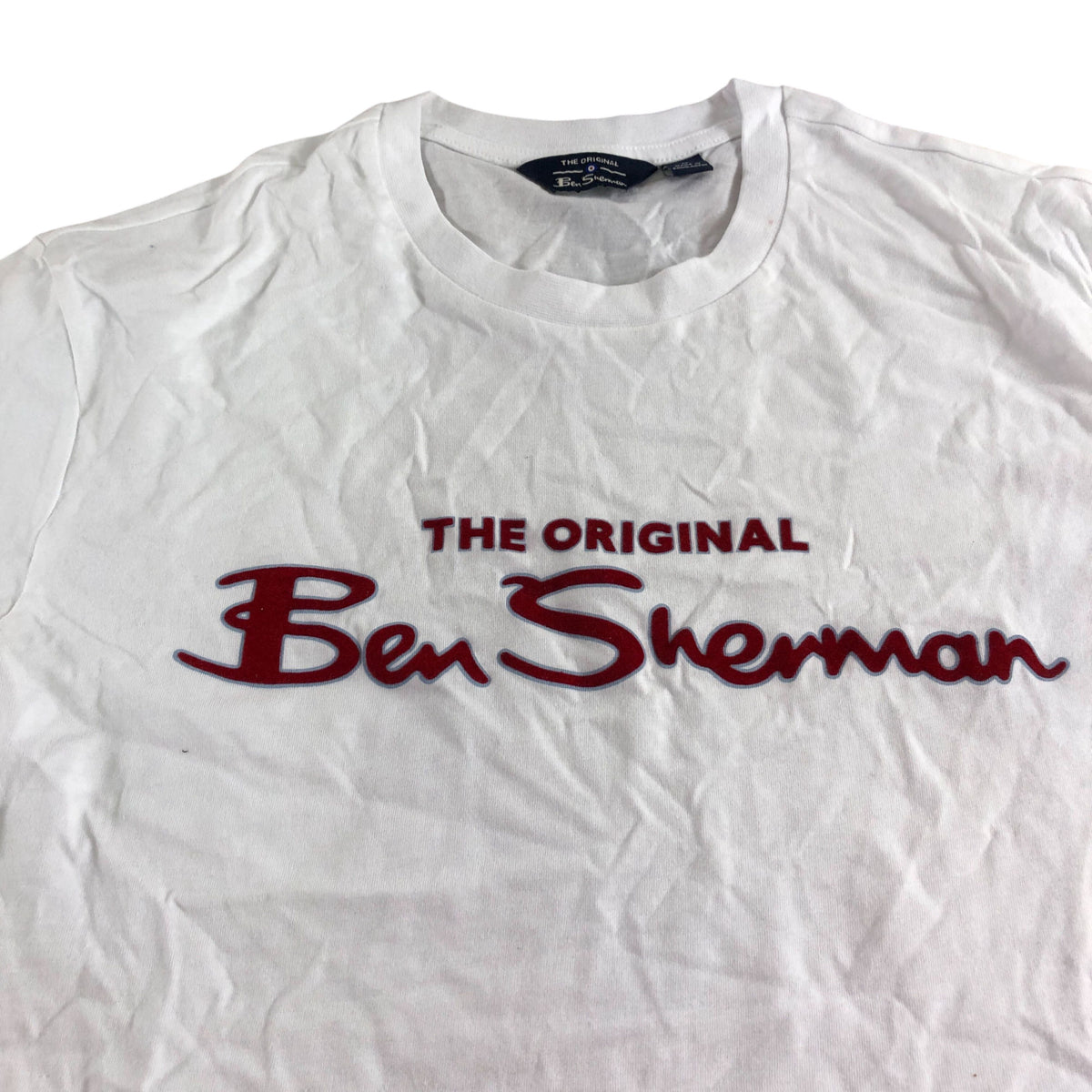 Ben Sherman The Original T-Shirt M Men's White Cotton Graphic Print
