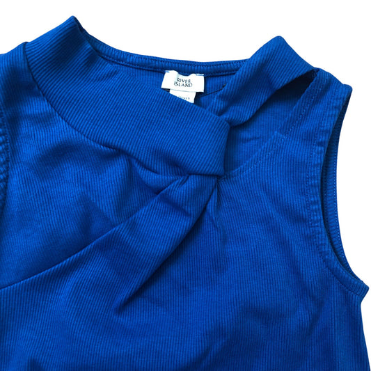 River Island Blue Sleeveless Leotard 7-8 Years Girls Fashion Top