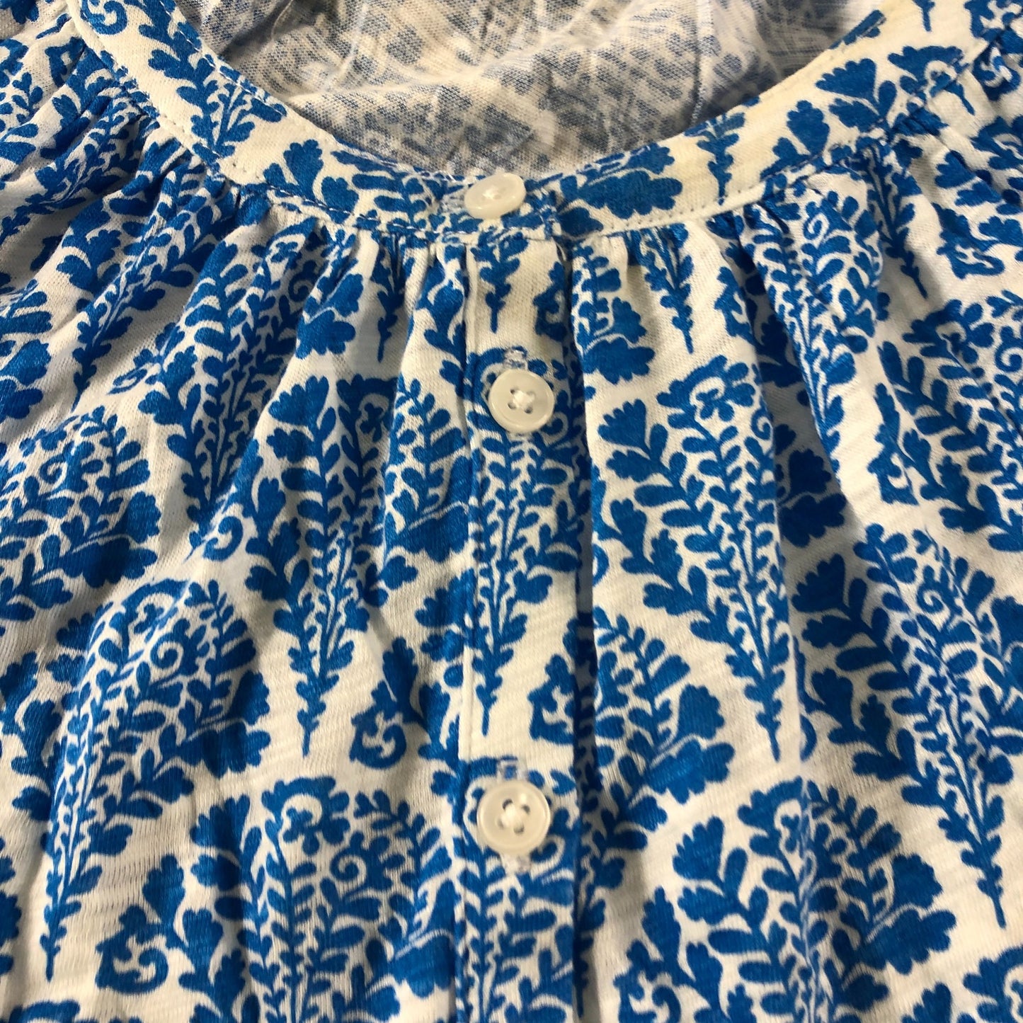 Boden Blue Blossomy Jersey Shirt - Size 10