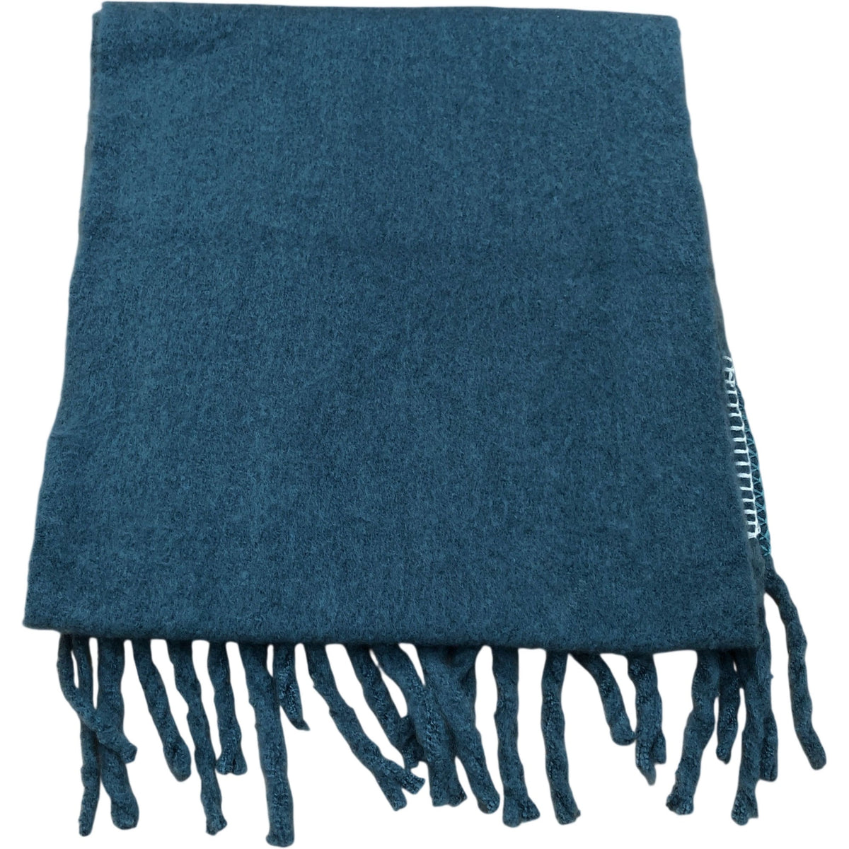 Shelly Brushed Plain Scarf Mid Blue