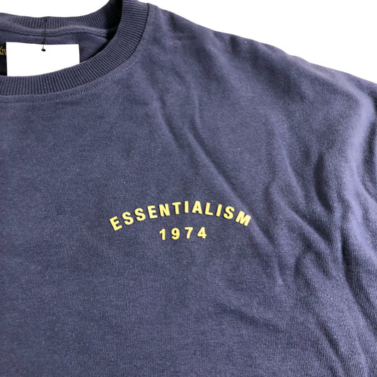 River Island Blue Essentialism 1974 Oversized Fit T-Shirt - Size Medium