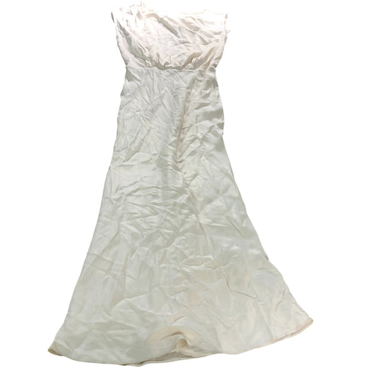 Branded Rupa Drape Neck Maxi Dress UK8 Women's Ivory Elegant Evening Wear