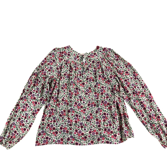 River Island Floral Blouse UK11-12yrs Girls Casual Long Sleeve Pink Top