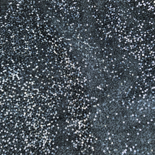 Sequin Skirt UK12 Women's Black Sparkly Mini Party Skirt
