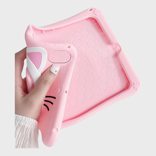 Pink Cat Silicone Tablet Case