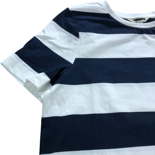 Branded Navy Striped Mini T-Shirt Dress - Size 12L