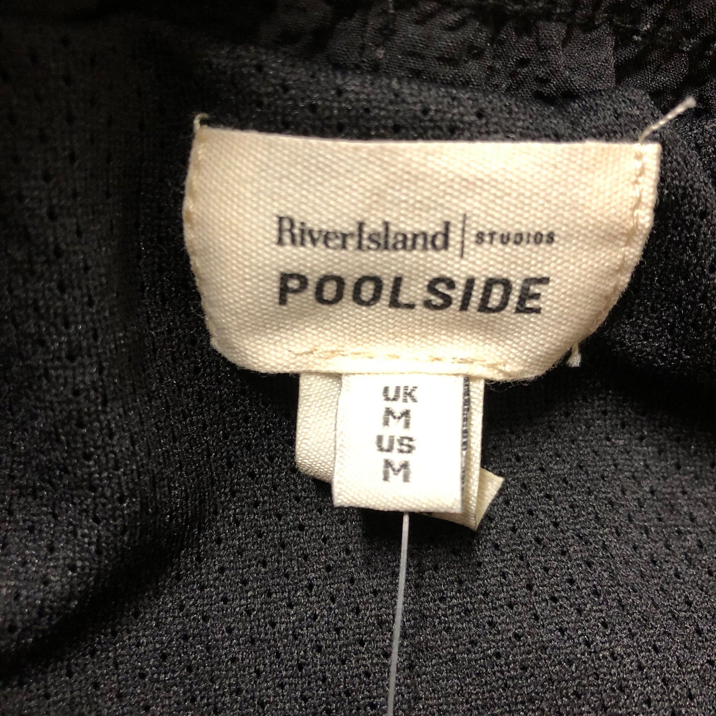 River Island Poolside Swim Shorts M Men's Black Quick Dry Material