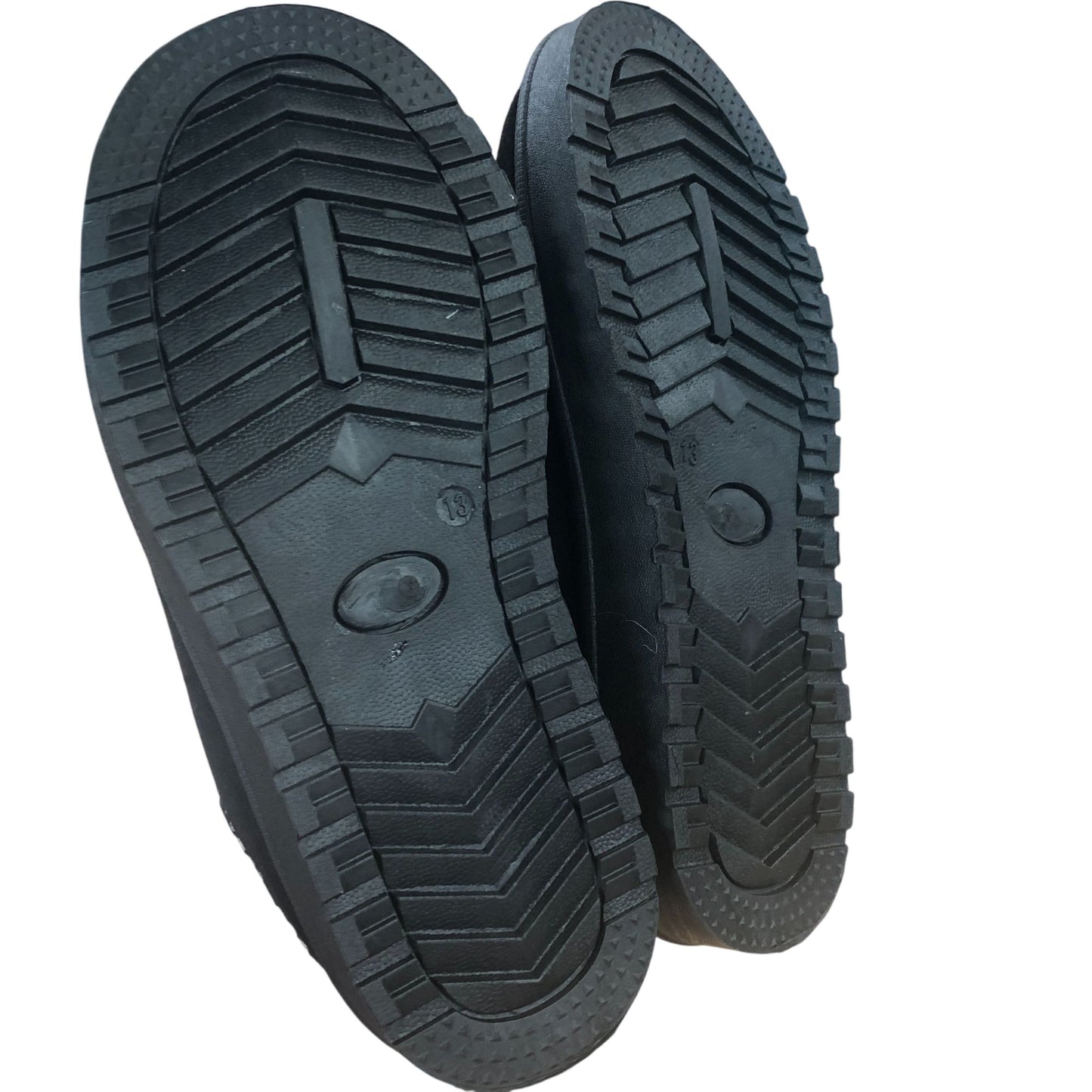 Miss E-Vie Girls Slippers UK13 Black Textile Upper Cozy Winter Footwear