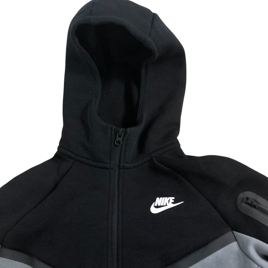 Nike Boys Hoodie Size M 10-11 Years Black Grey Activewear Zip Up