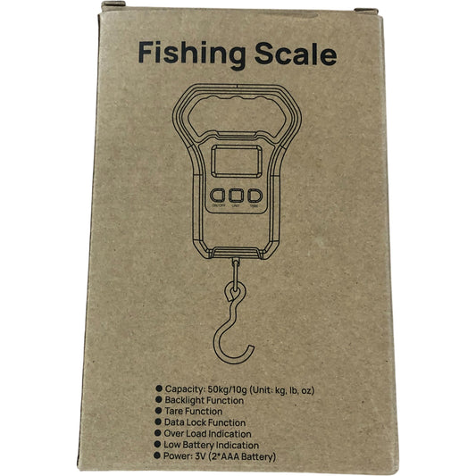 Meilen Fishing Scale 50kg Capacity Electronic Hook Weighing Device UK