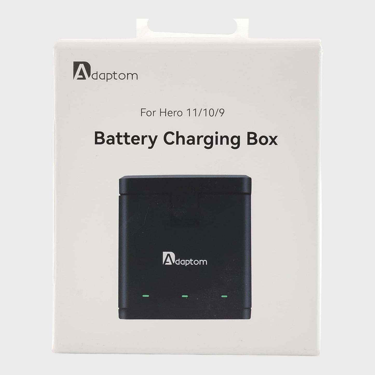 Adaptom Battery Charging Box for GoPro Hero 11/10/9 - With 3 Batteries