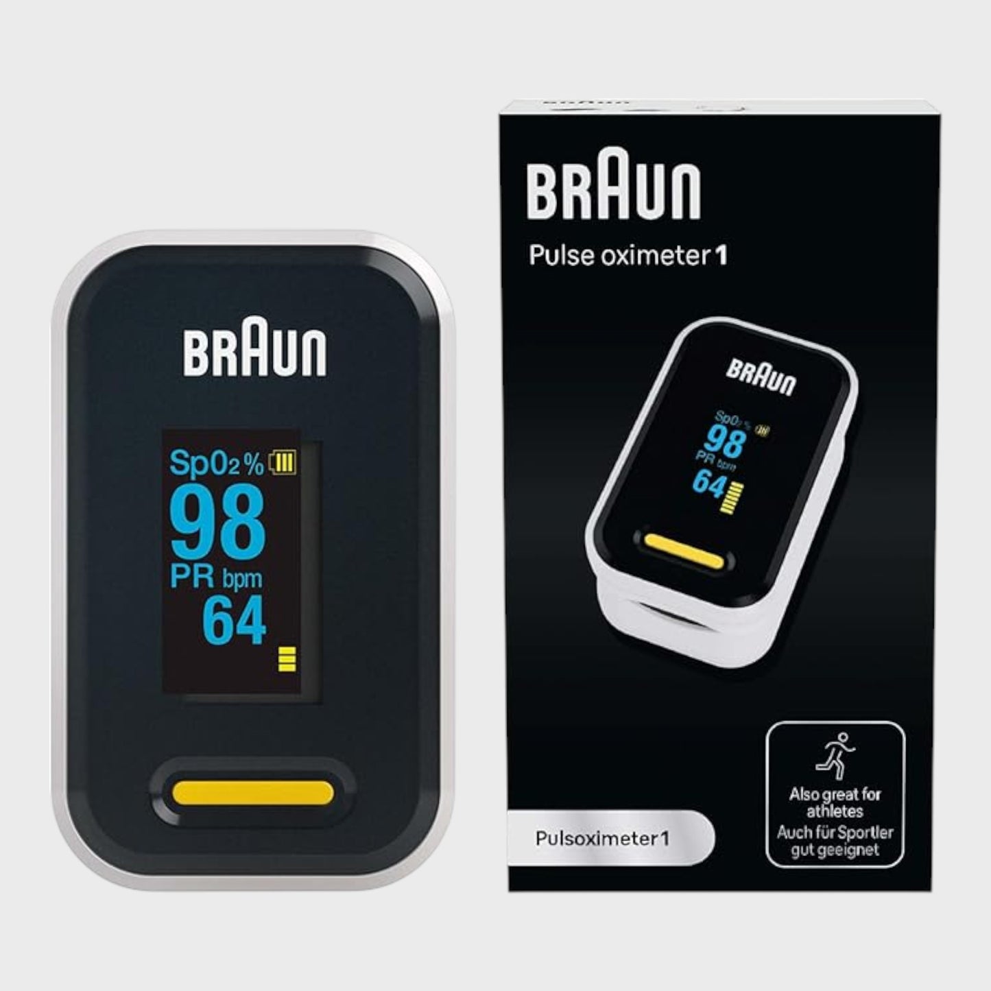 Braun Pulse Oximeter 1 - Blood Oxygen Finger Monitor