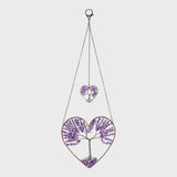 Jovivi Amethyst Crystal Hanging Tree of Life Ornament