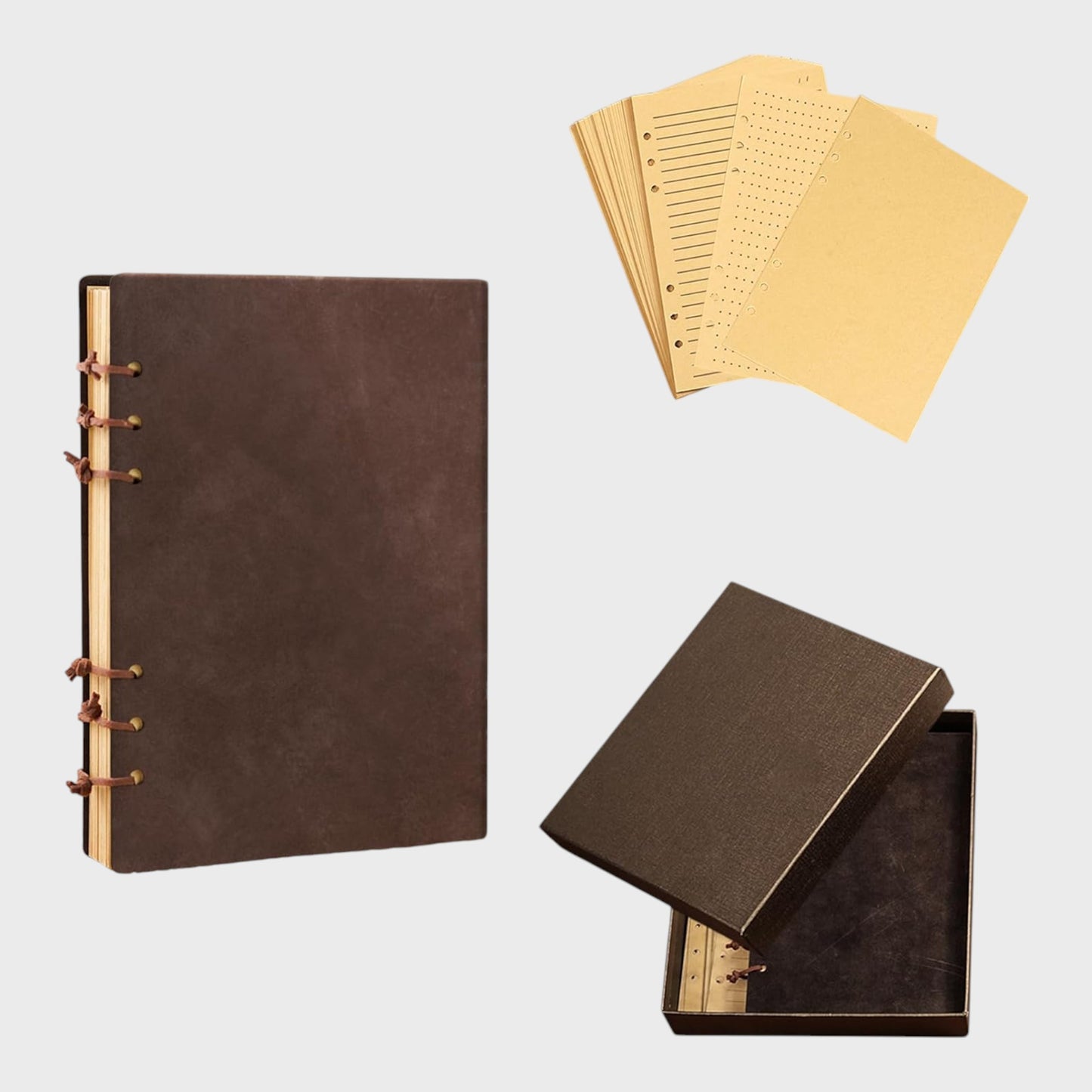 Handmade Vintage Leather Journal - A6 - with 400 Pages