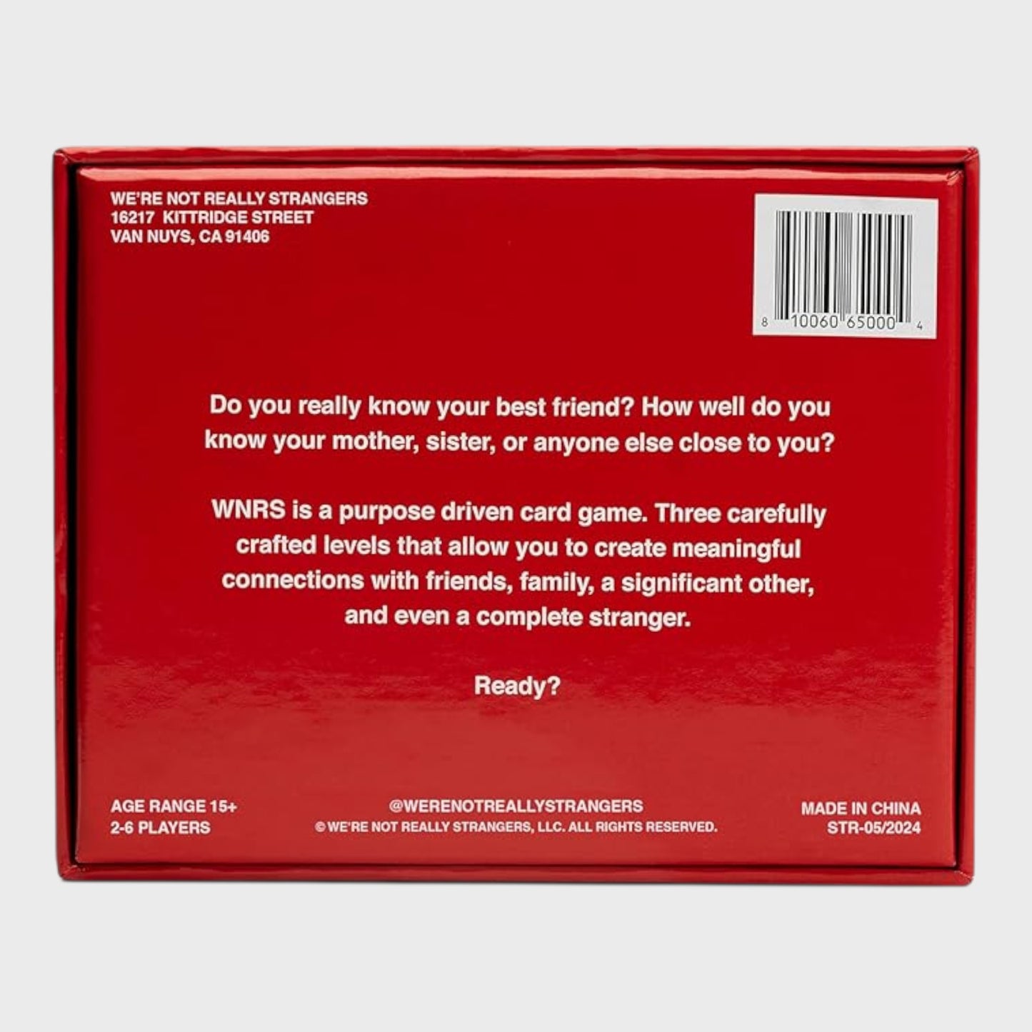 We're Not Really Strangers Icebreaker Card Game