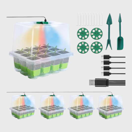 Propagation Seed Trays with Grow Lights - Set of Five