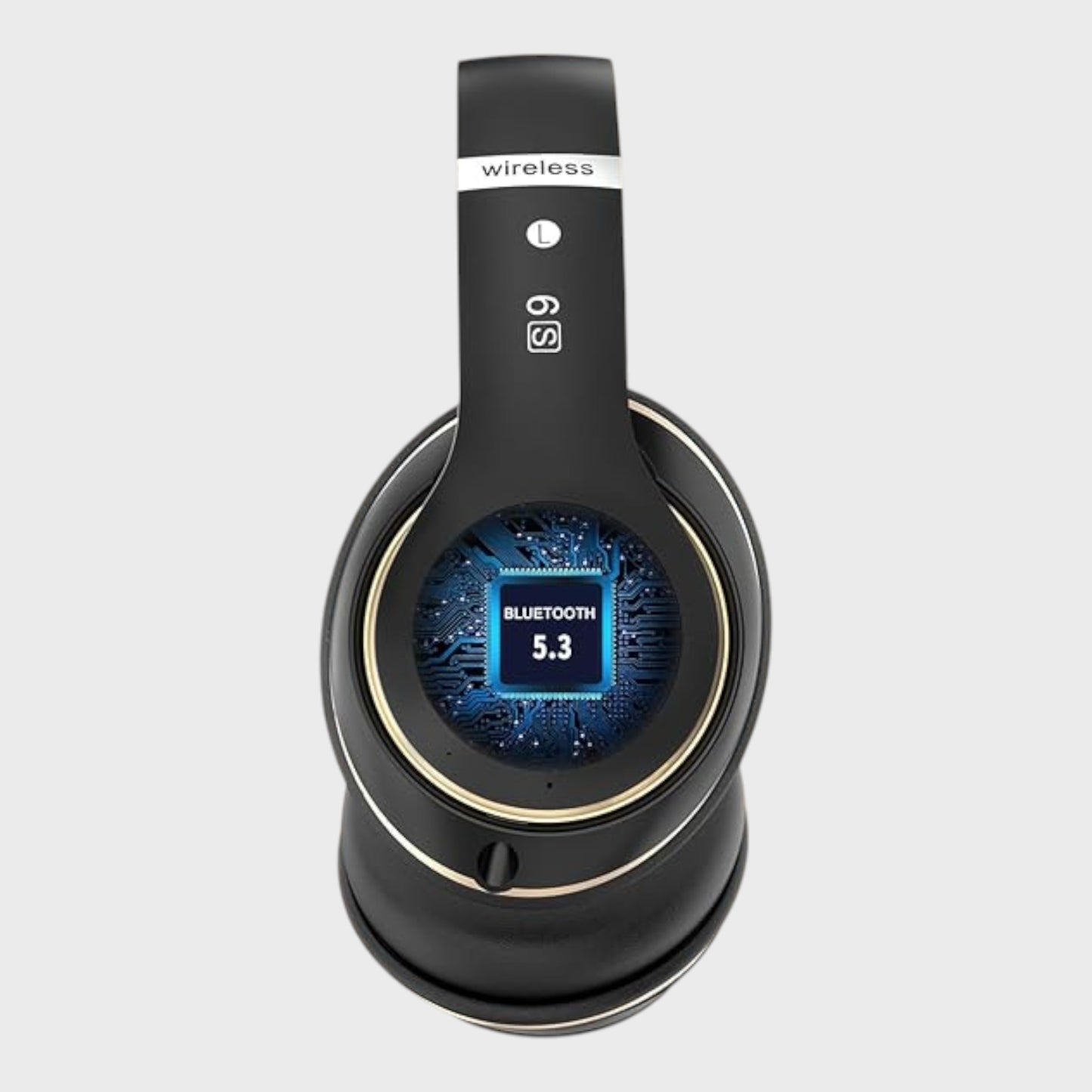 Wireless Over Ear Super Bass Headphones - Black/Gold