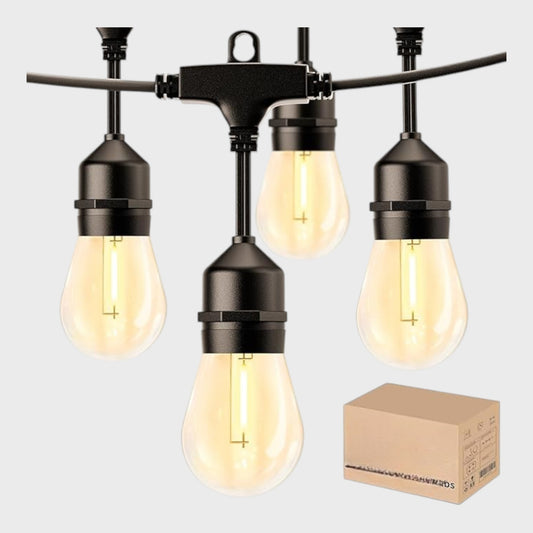 SVATER S14 LED String Lights 128FT IP65 Festoon E27 Outdoor Lighting