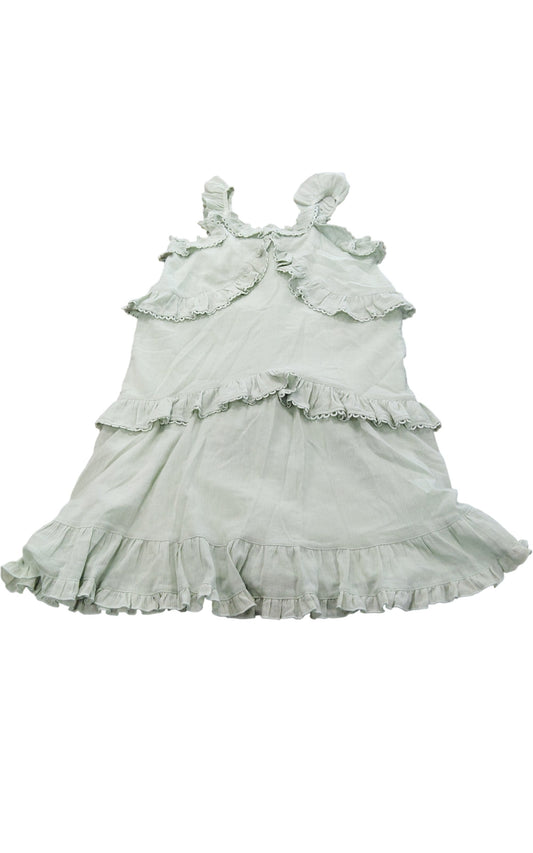 River Island Girls Dress 12 Years Mint Green Ruffle Sleeveless Summer Dress