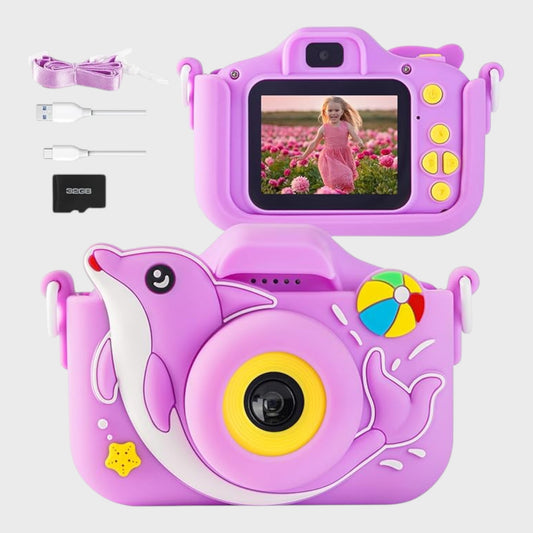 Purple Digital HD Camera for Kids - Dolphin Design