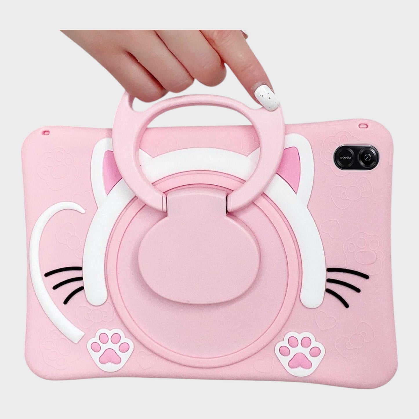 Pink Cat Silicone Tablet Case