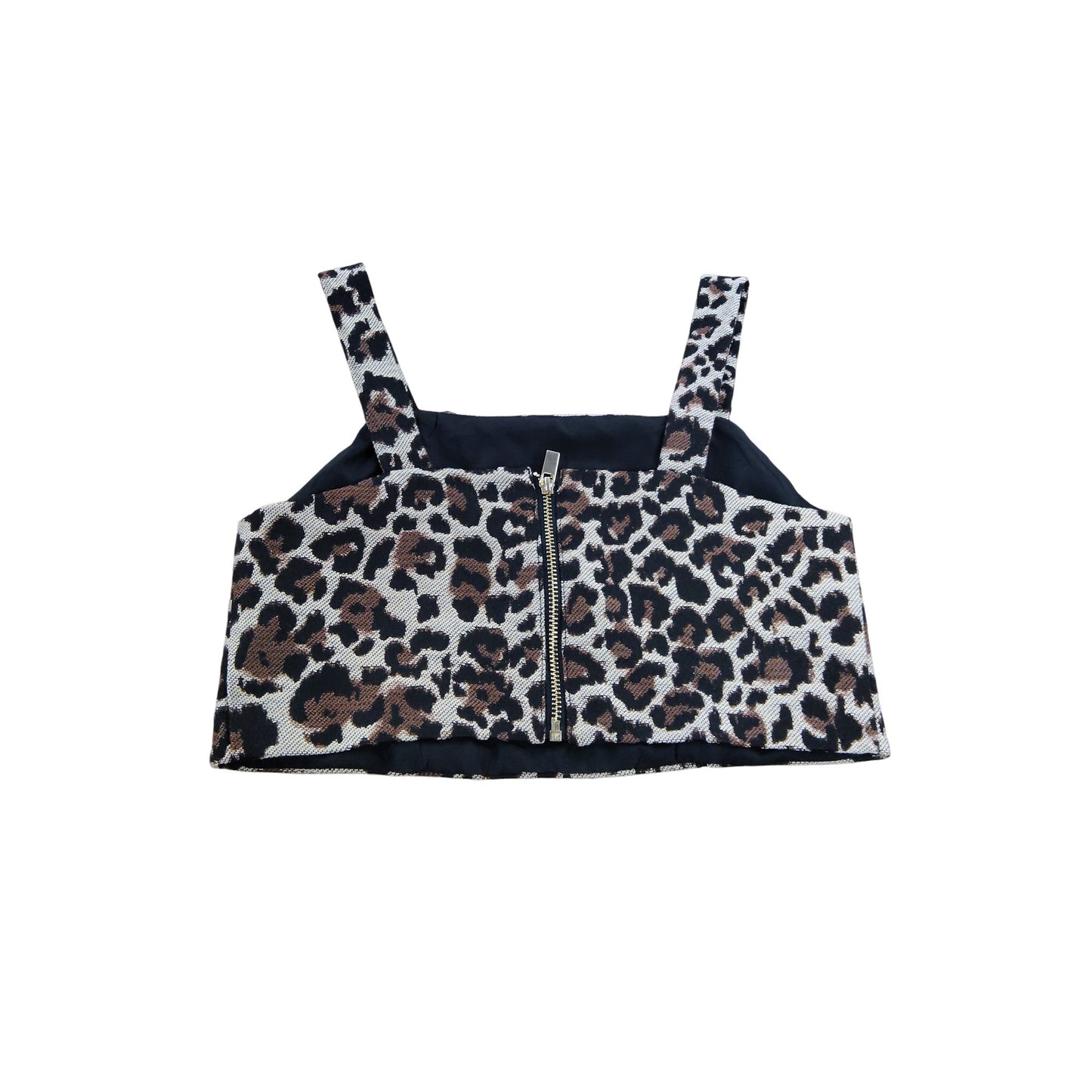 River Island Girls Crop Top Age 11 Leopard Print Adjustable Straps Party Wear