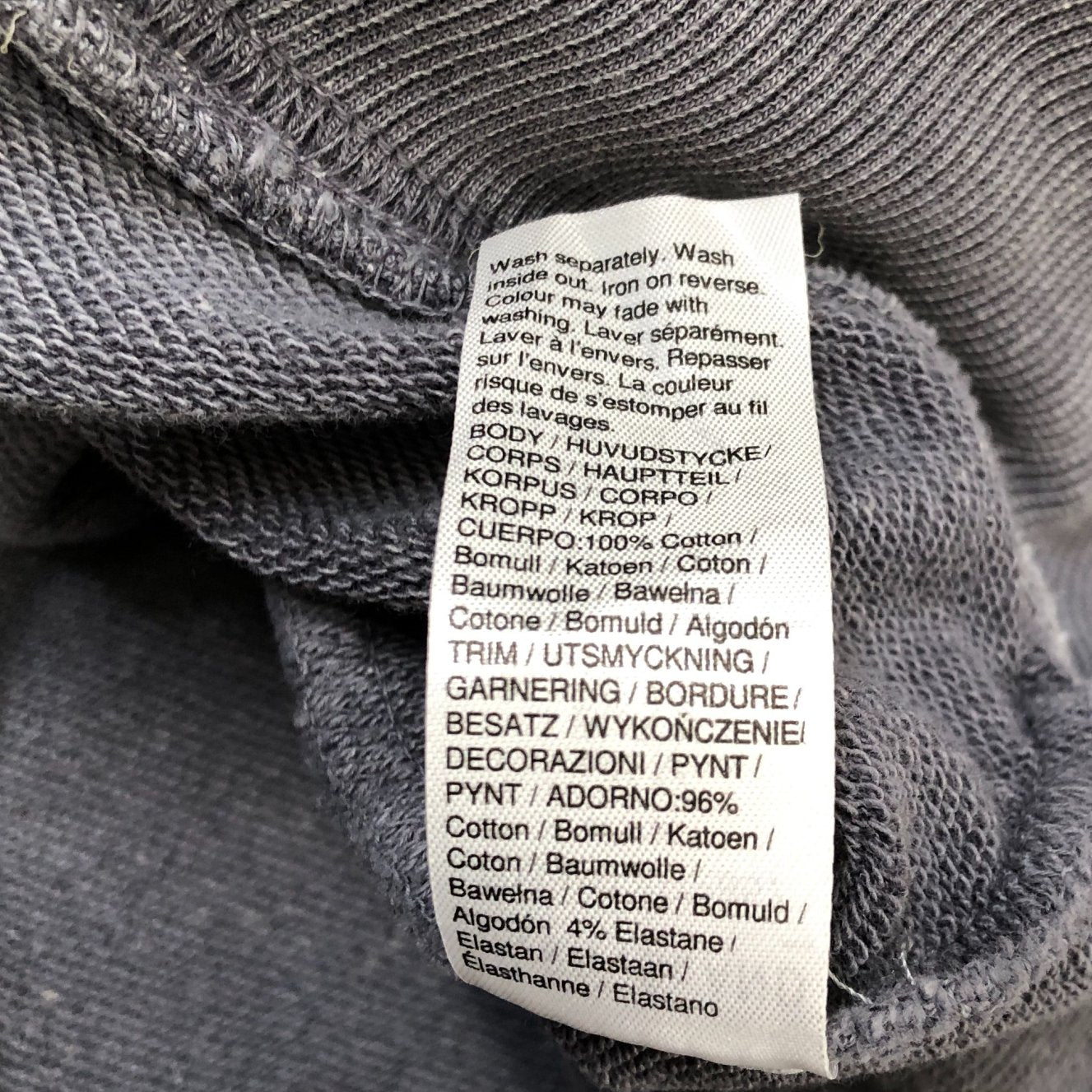 River Island Men's Hoodie Grey Casual with Crane Print Size S