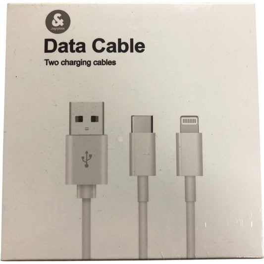 Data Cable Set Two Charging Cables USB Type C White New With Tags