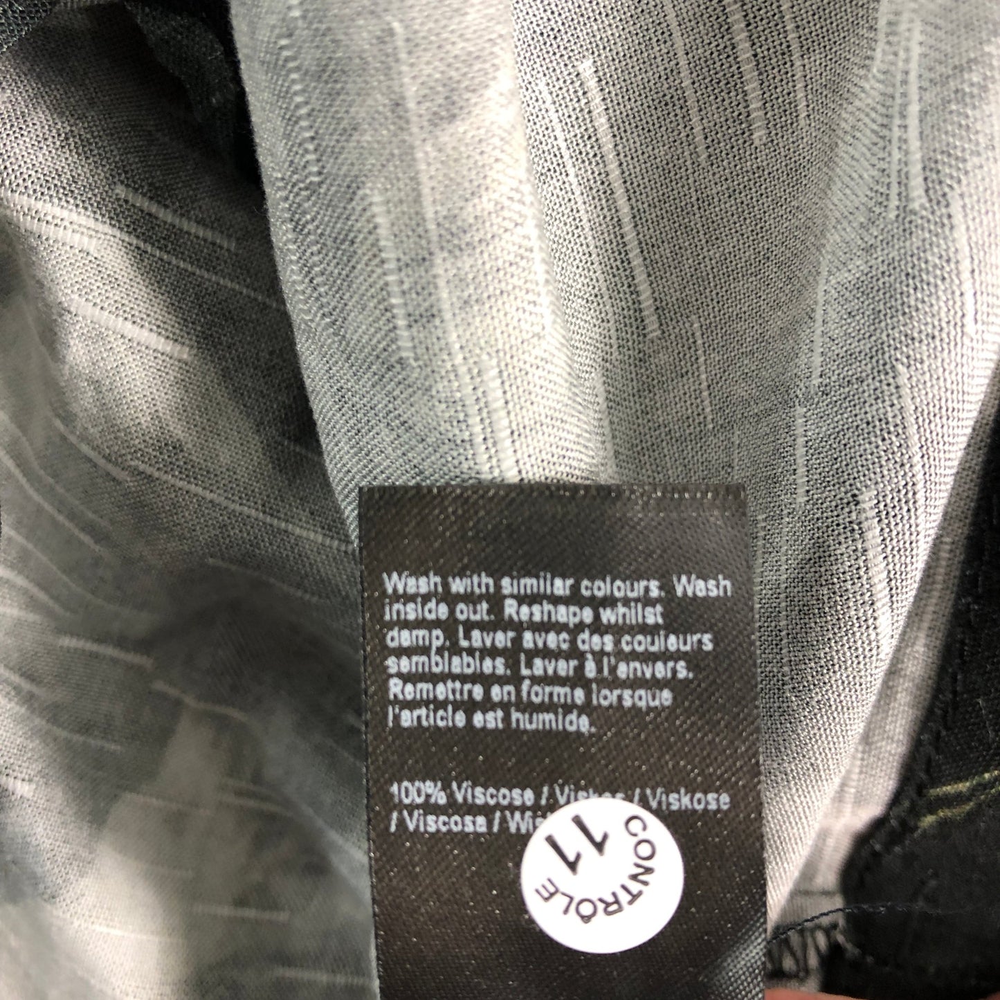 River Island Short Sleeve Shirt Men's Size Small Black Crane Print Viscose