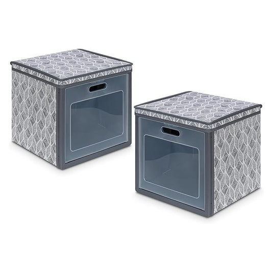 Home Click Cabibox Storage Box 30x30x30cm Installation Free Foldable Patterned