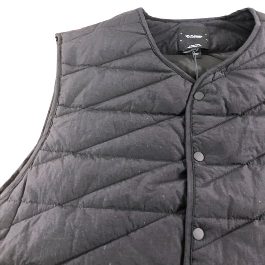 River Island Men's Quilted Vest Black Warm Lightweight Padded Outerwear Small