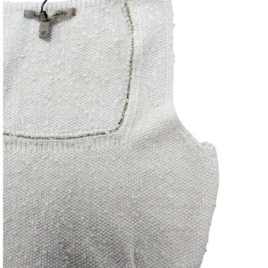 River Island Women's Cream Square Neck Sleeveless Top UK Size 12 New With Tags