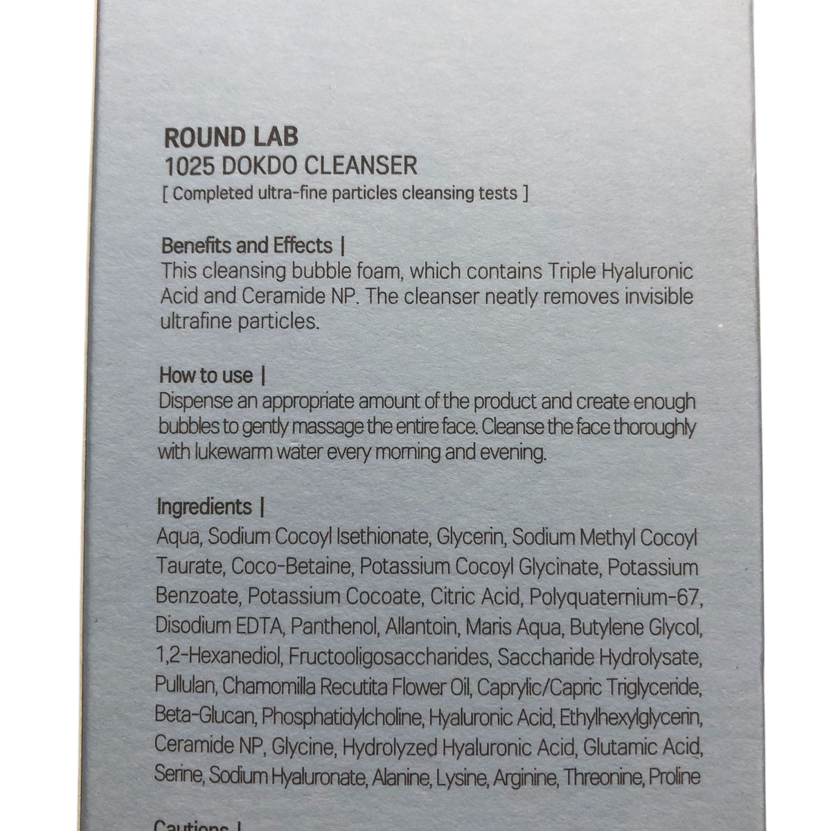Round Lab 1025 Dokdo Cleanser 150ml Foaming Facial Cleanser Korean Skincare