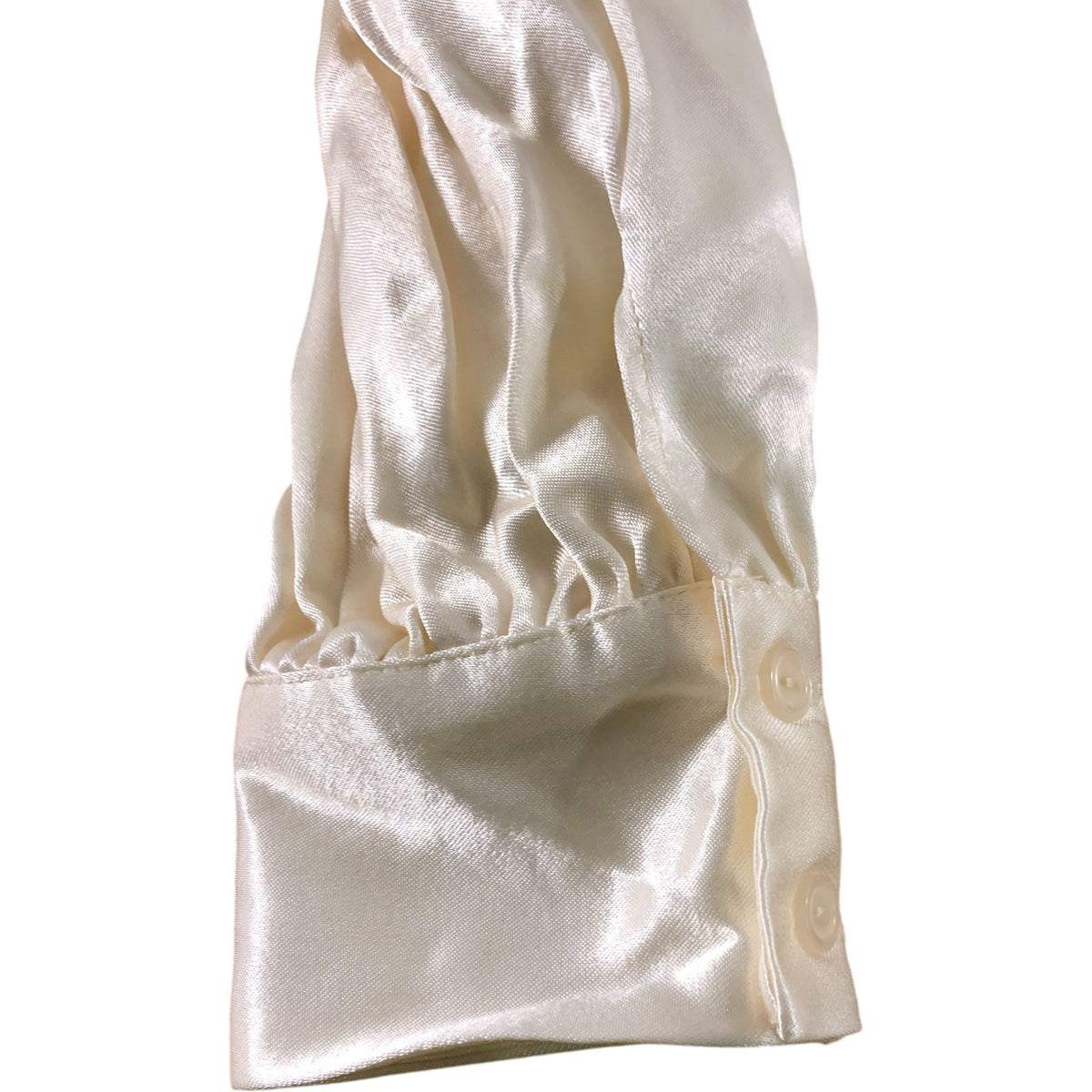 River Island Wrap Top UK12 Women's Long Sleeve Satin Cream Blouse