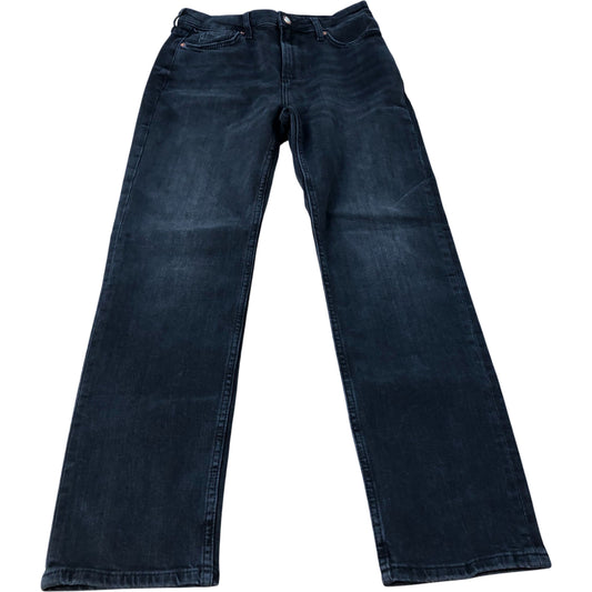 River Island High Rise Slim Straight Jeans Women's Denim Black UK8 Regular