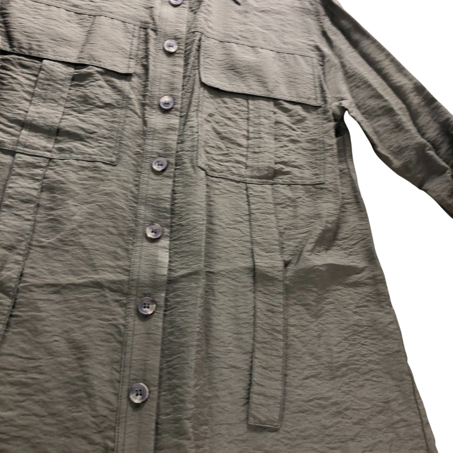 Branded Khaki Oversized Utility Shirt - Size 6
