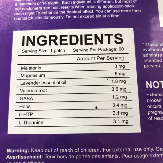 Elaimei Sleep Patches Easy Sleep Aid 60 Patches Natural Sleep Support