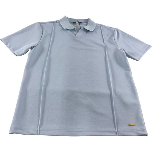 River Island Polo Shirt UK M Men's Light Blue Short Sleeve Casual Top