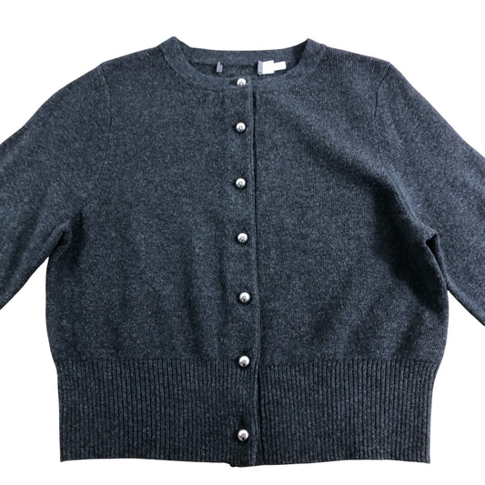 Branded Grey Cardigan - Size 8