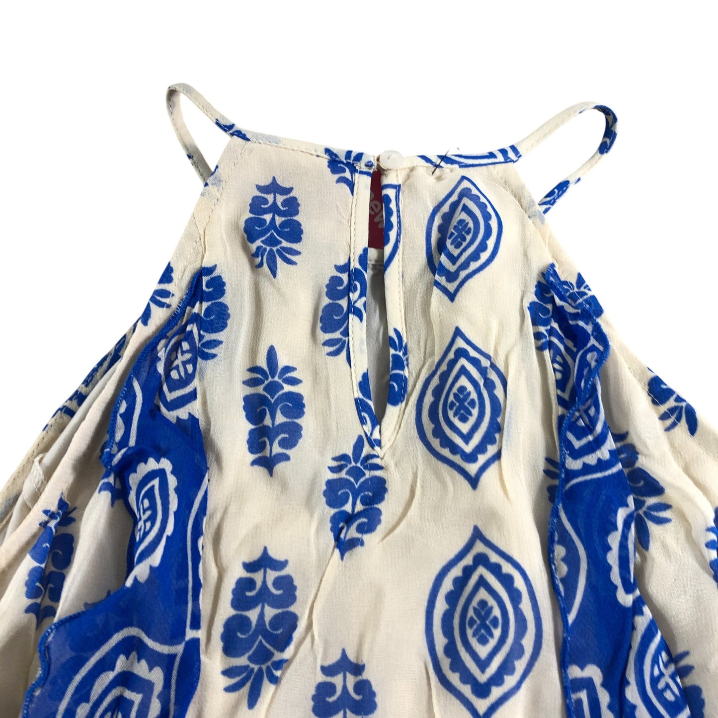 River Island Beige Abstract Print Blouse - Size 8