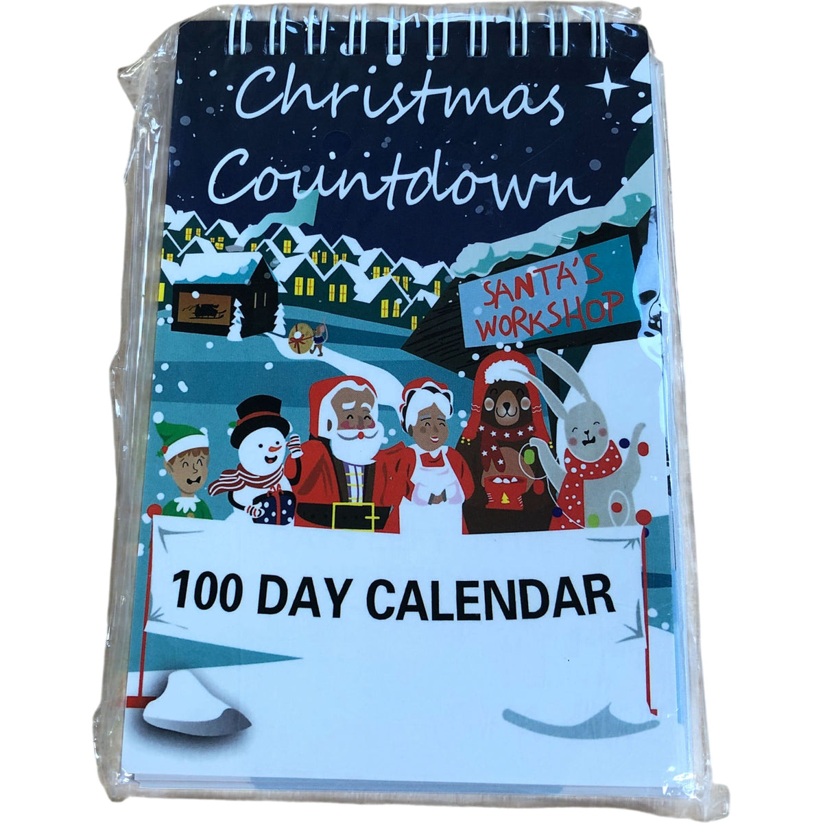 Christmas Countdown 100 Day Calendar Festive Advent Joyful Décor Gift