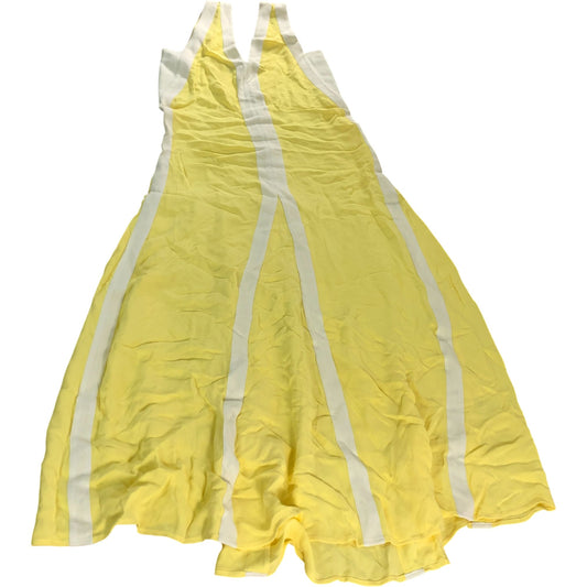 Yellow V Neck Sleeveless Dress UK4 Women's