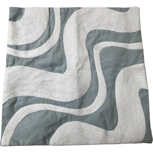 Cushion Cover Grey Abstract Pattern Home Decor Soft Fabric 17.5 x 17.5"