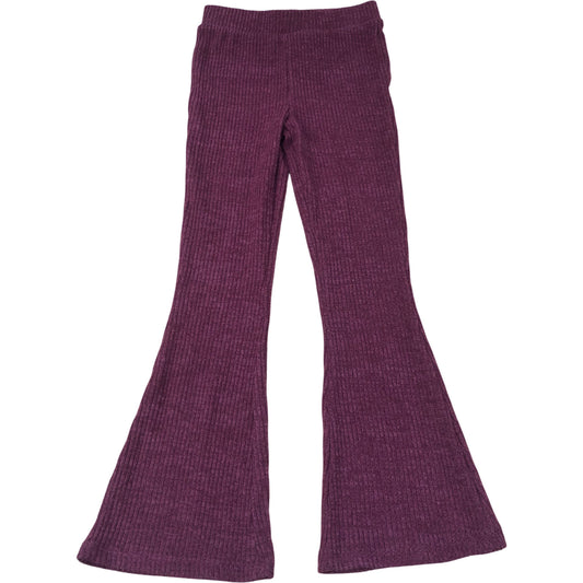 Kids Purple Flared Glitter Trousers 7 Years