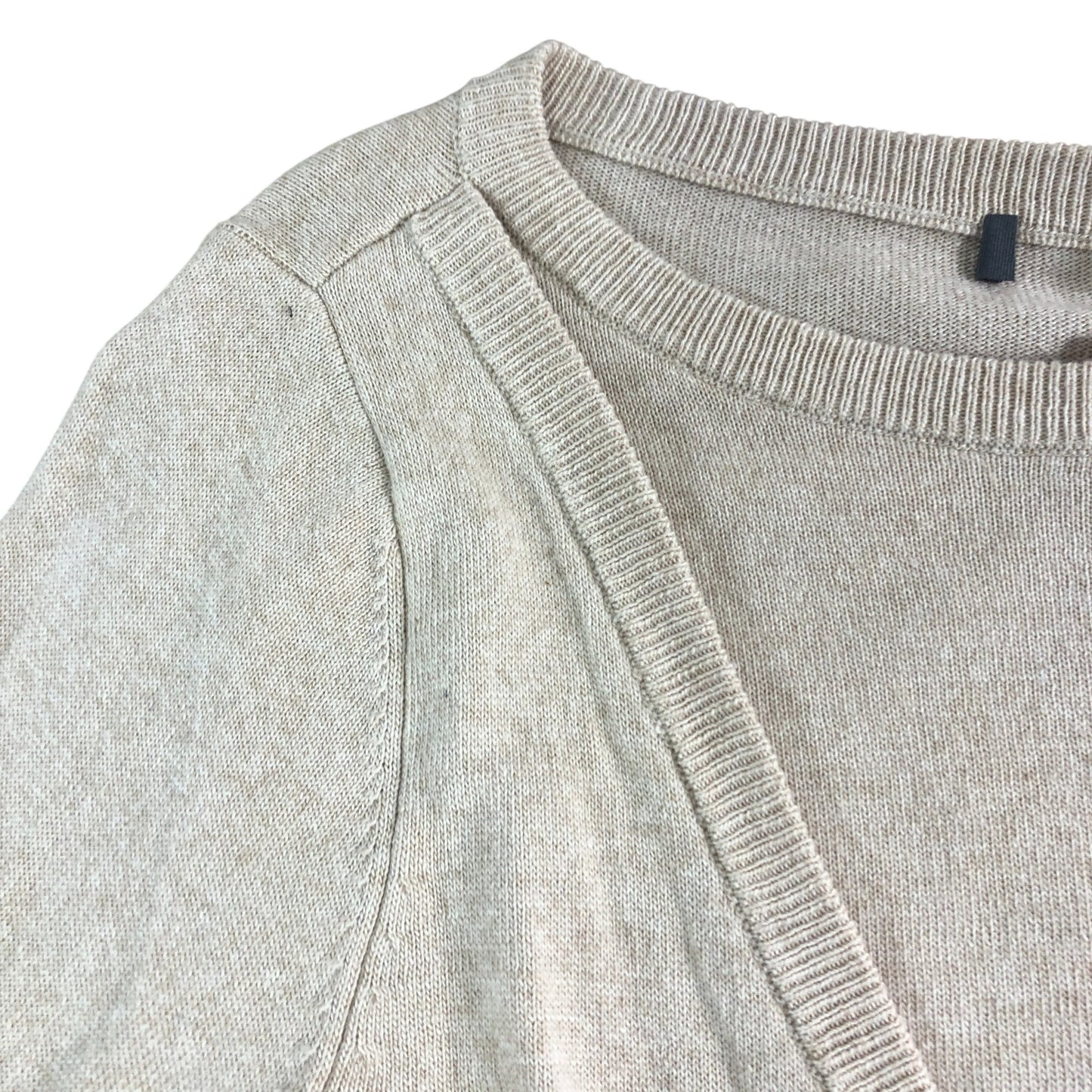 Branded Wrap Sweater 12 Women's Beige Zip Knit Cashmere