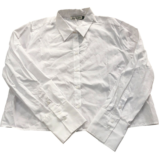 Baukjen Corey Organic Cotton Cropped Shirt Pure White Size 16