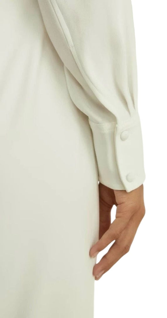 Women's Hattie V Neck Maxi Dress Cream Elegant Style Size 8